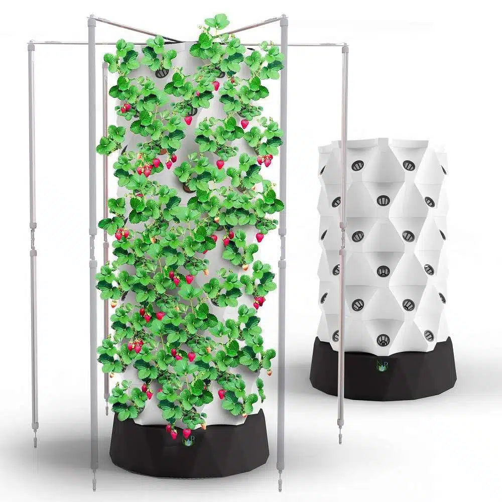 Nutraponics Aeroponics Garden Tower System with LED Light Option