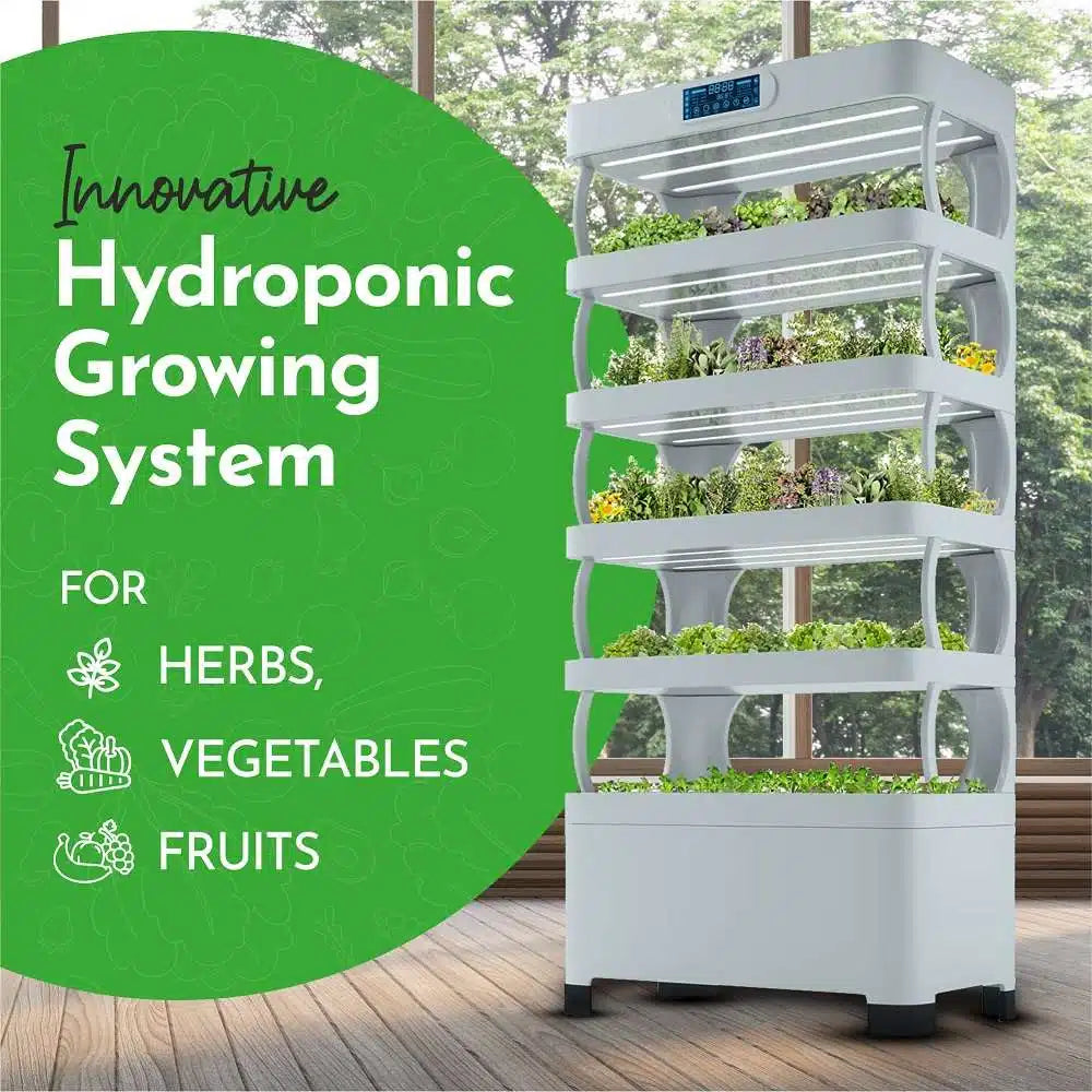 Nutraponics Hydroponics Grow Tower Pro Shelf with Automated Controls & LED Grow Lights