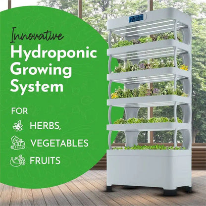 Nutraponics Hydroponics Grow Tower Pro Shelf with Automated Controls & LED Grow Lights