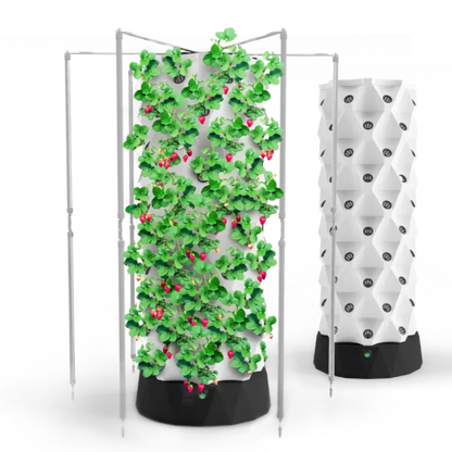 Nutraponics Indoor Hydroponic Growing System – Tower Garden with LED Grow Lights – 80 Pots | Indoor Garden System