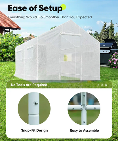 Quictent 10' x 9' x 8' Backyard Greenhouse