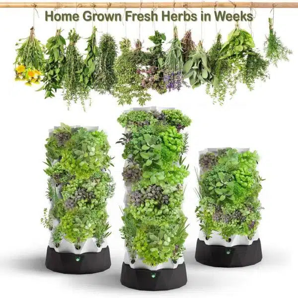 Nutraponics Hydroponic Garden Tower Growing System –  48, 64, or 80 Pots