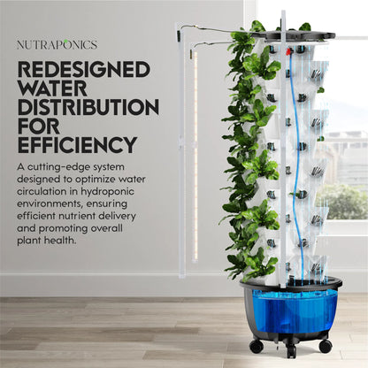 Nutraponics Indoor Hydroponic Growing System – Pro Tower Garden with LED Grow Lights