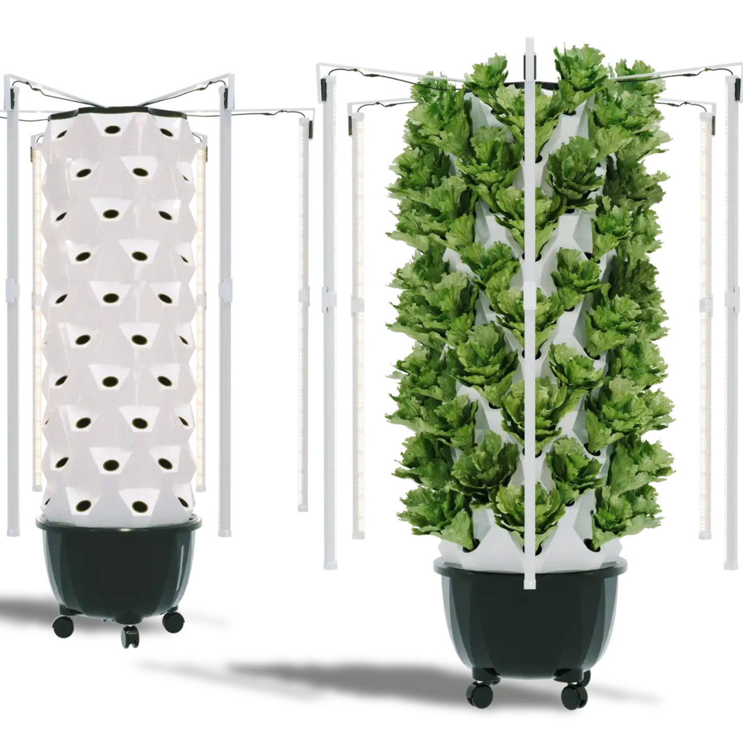 Nutraponics Indoor Hydroponic Growing System – Pro Tower Garden with LED Grow Lights