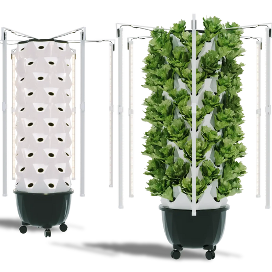 Nutraponics Indoor Hydroponic Growing System – Pro Tower Garden with LED Grow Lights