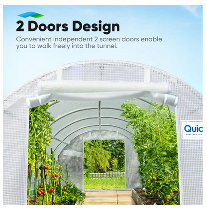 Quictent 25' x 10' x 6.6' Heavy Duty Large Greenhouse