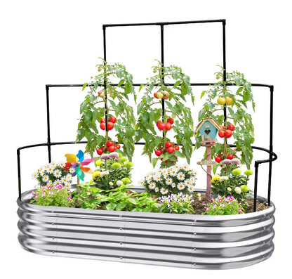 KING BIRD Raised Garden Bed with Wall Trellis