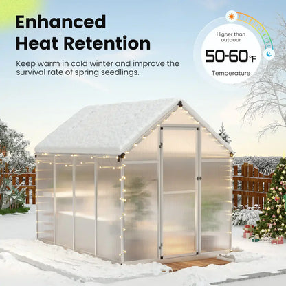 KING BIRD Walk-in Polycarbonate Greenhouse