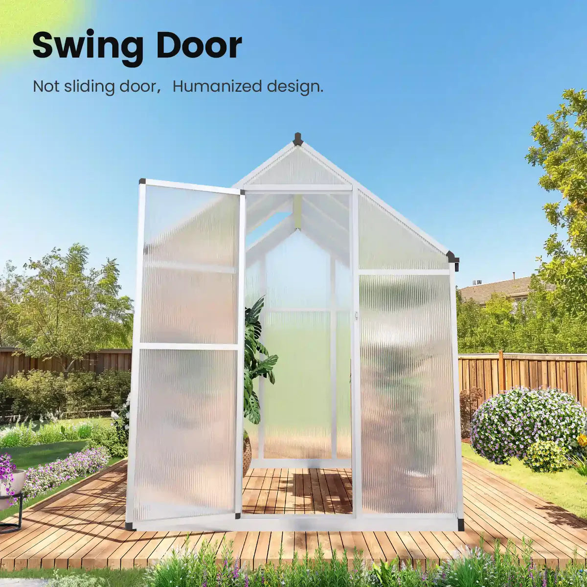 KING BIRD Walk-in Polycarbonate Greenhouse