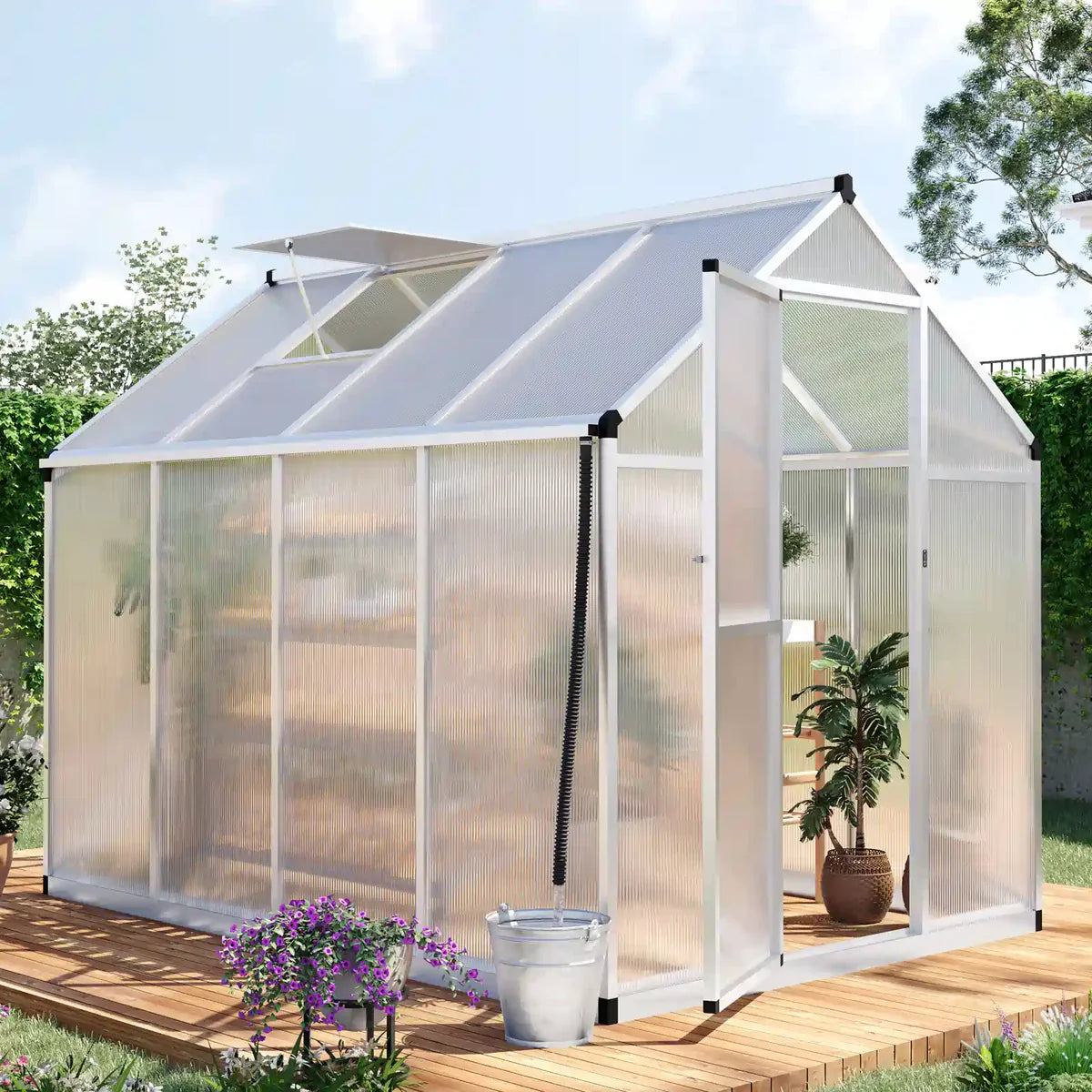 KING BIRD Walk-in Polycarbonate Greenhouse