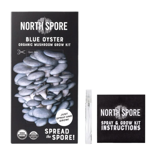 North Spore Organic Blue Oyster ‘Spray & Grow’ Mushroom Growing Kit