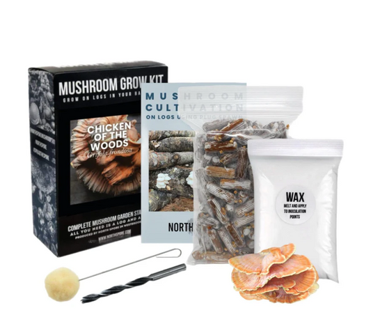 North Spore Organic Chicken of the Woods Mushroom Outdoor Log Growing Kit