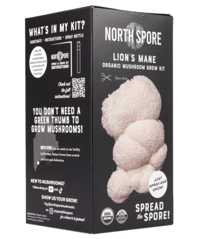 North Spore Organic Lion's Mane ‘Spray & Grow’ Mushroom Growing Kit