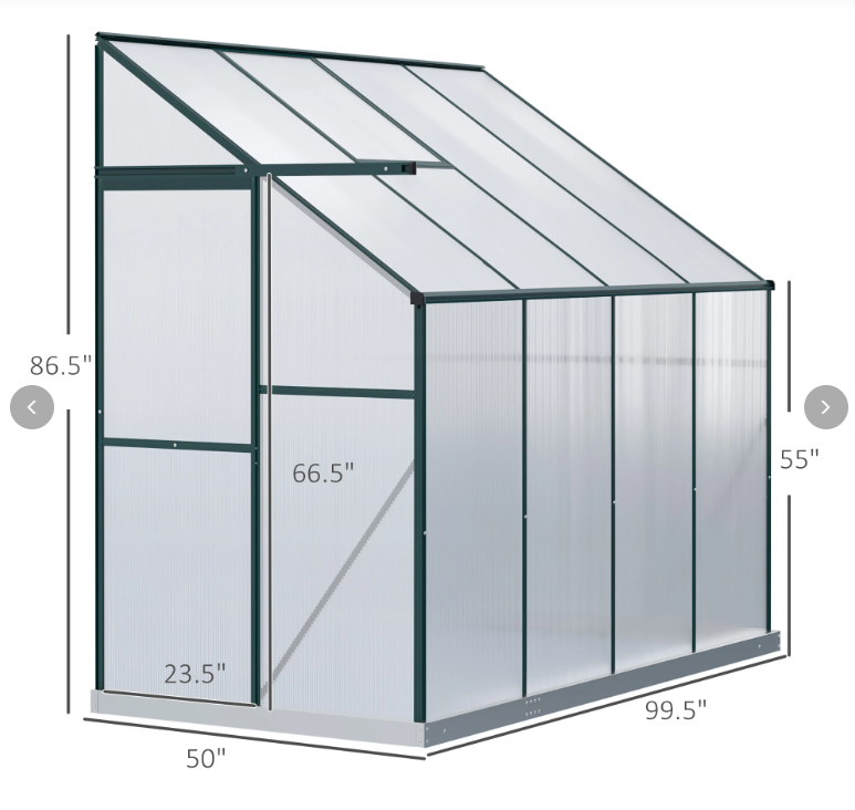 Outsunny 8' x 4' x 7' Hobby Greenhouse