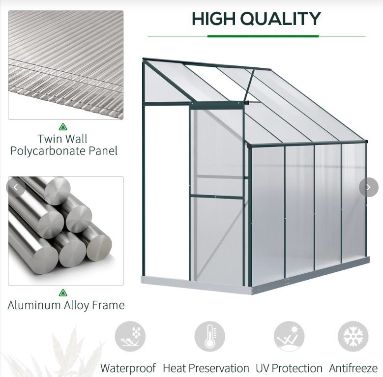 Outsunny 8' x 4' x 7' Hobby Greenhouse