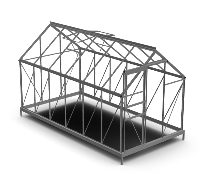 Outsunny 12' x 6' x 6.5' Polycarbonate Greenhouse with Aluminum Frame