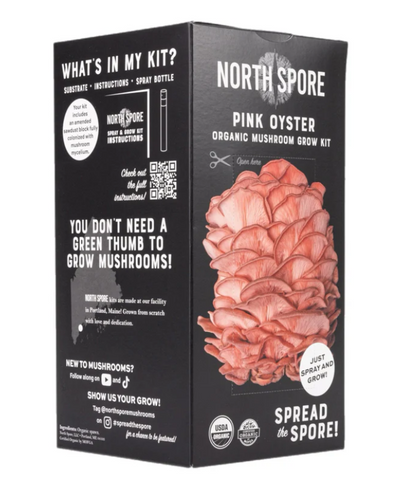 North Spore Organic Pink Oyster ‘Spray & Grow’ Mushroom Growing Kit