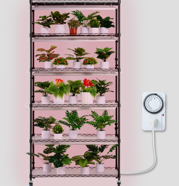 VEVOR 6-Tier Plant Stand with Grow Lights