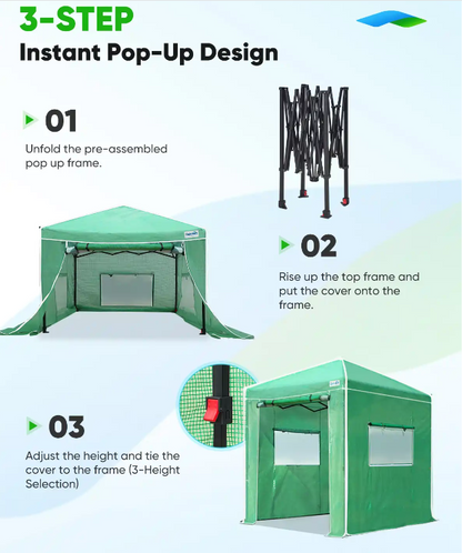 Quictent Pop Up Portable Walk-in Greenhouse