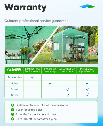 Quictent Pop Up Portable Walk-in Greenhouse