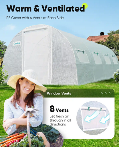 Quictent 20' x 10' x 7' Heavy Duty Large Greenhouse