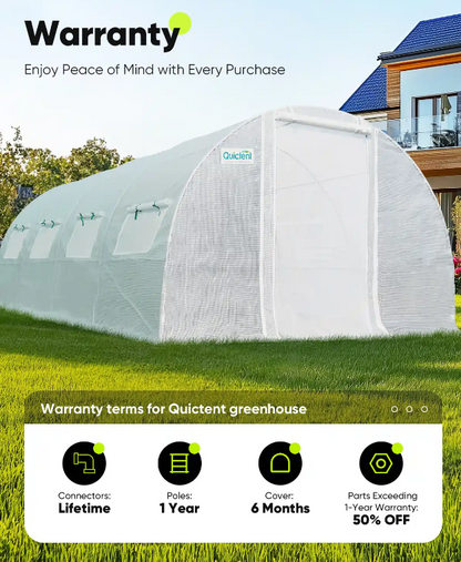 Quictent 20' x 10' x 7' Heavy Duty Large Greenhouse