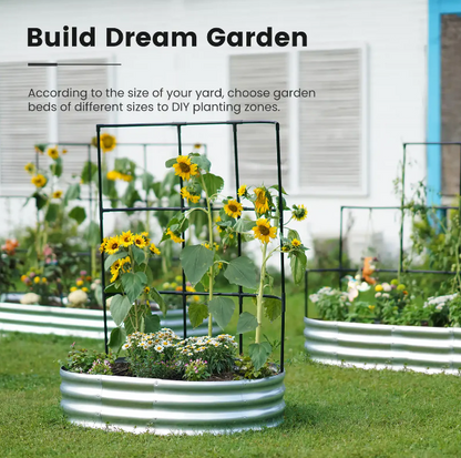 KING BIRD Raised Garden Bed with Wall Trellis