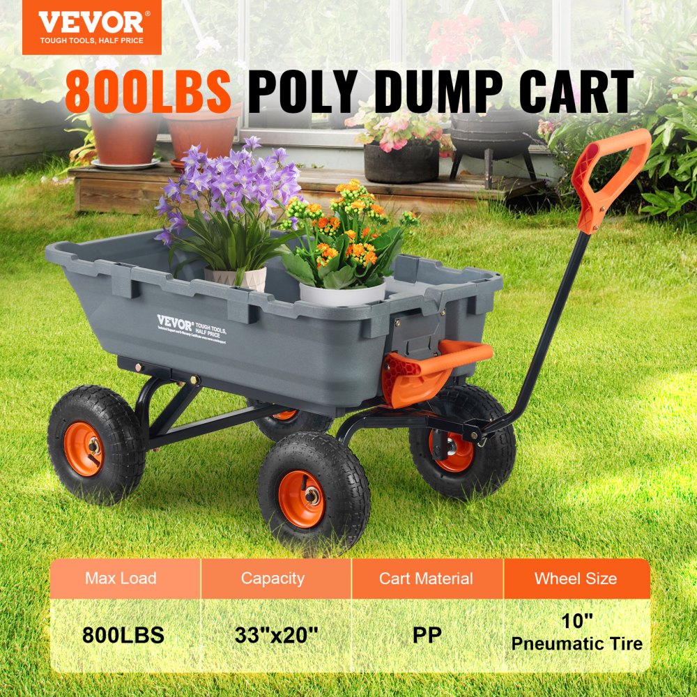 VEVOR Poly Garden Dump Cart