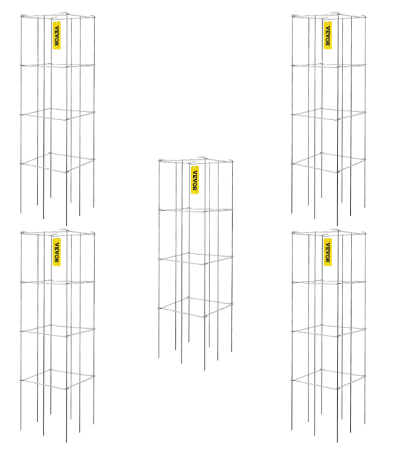 VEVOR Tomato Cages (5-Pack) 11.8" x 11.8" x 46.1"