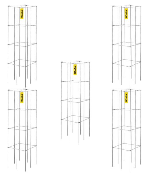 VEVOR Tomato Cages (5-Pack) 11.8" x 11.8" x 46.1"